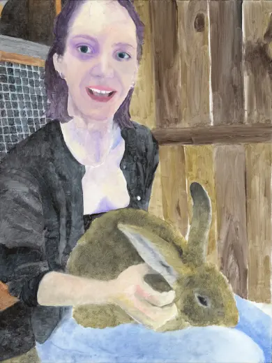 Susannah with Rabbit (Palisades, California)