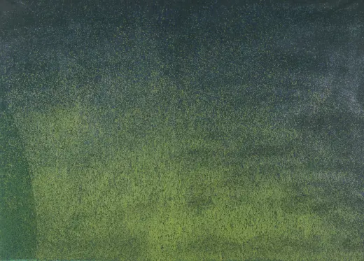 Untitled (Green/Dark Blue Deluge painting)