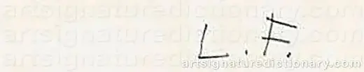 Lucian Freud Signature