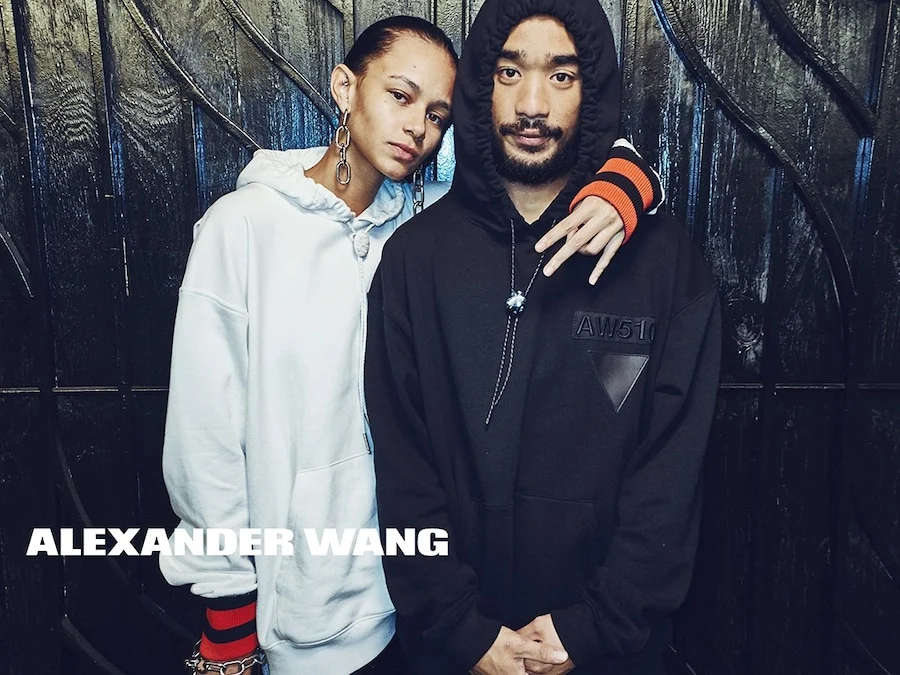 Binx Walton and Lucien Smith in Alexander Wang’s Spring/Summer 2016 campaign