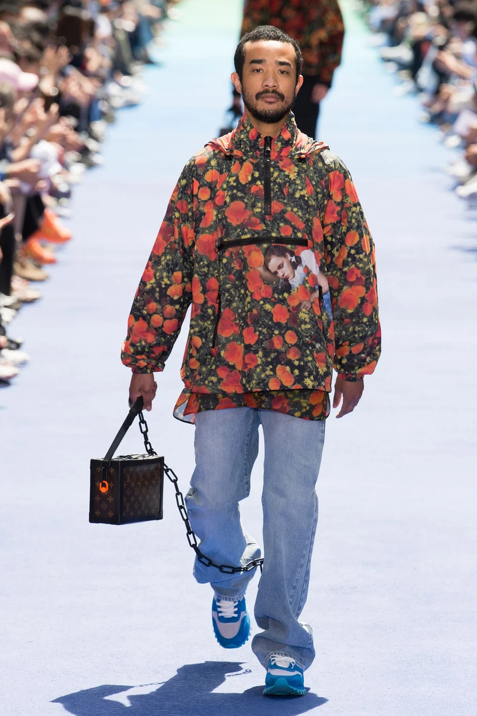Lucien Smith wearing look 50 at the Louis Vuitton Spring/Summer 2019 menswear show