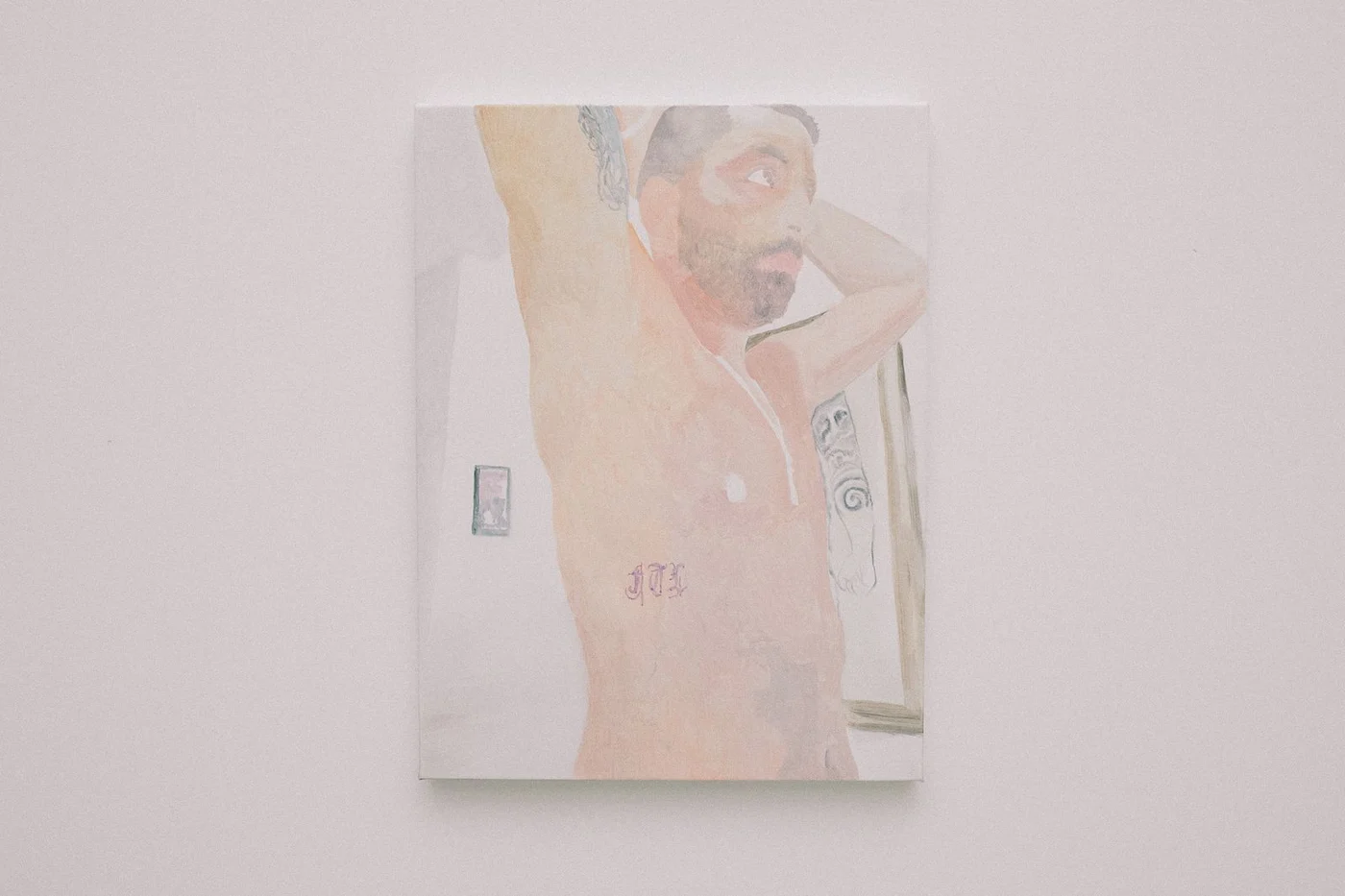 Lucien Smith’s painting Angelo (Tokyo, Japan), 2018, shown in the Friends exhibition