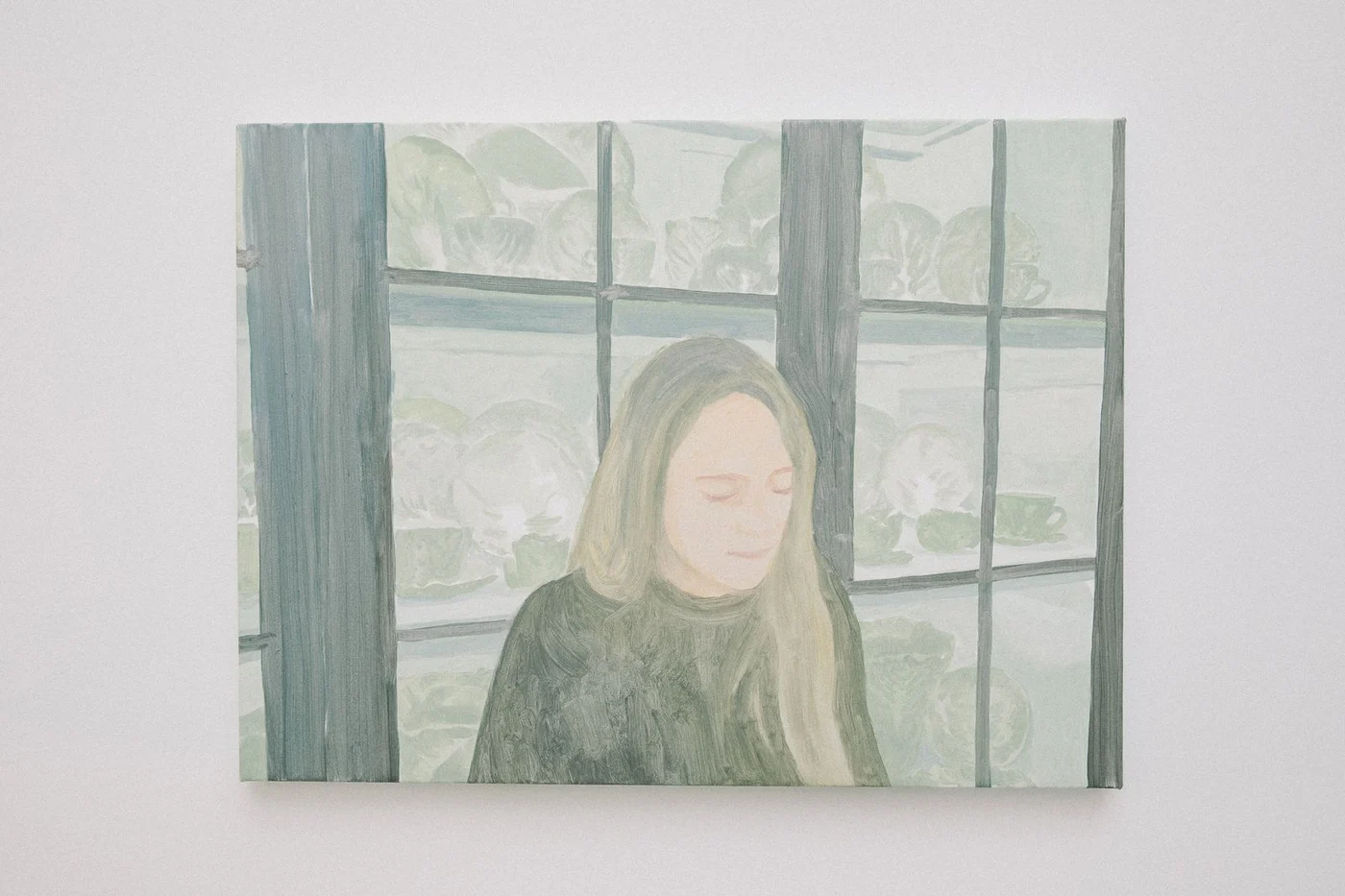 Lucien Smith’s painting Izzie (Southampton, New York), 2018, shown in the Friends exhibition