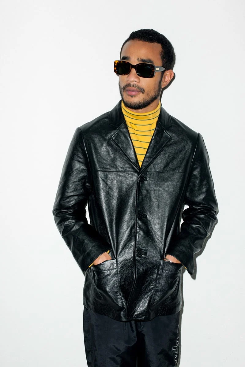 Lucien Smith modeling Supreme in Them Magazine’s Spring/Summer 2016 editorial - source photograph 7